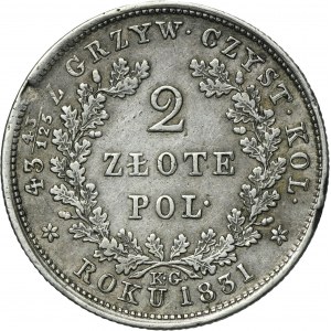 Novembrové povstanie, 2 zloté Varšava 1831 KG