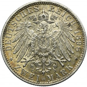 Germany, Bavaria, Otto, 2 Mark Munich 1898 D