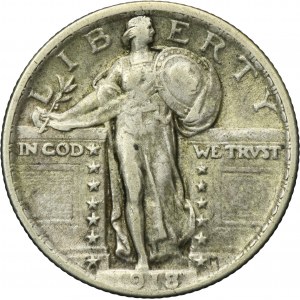 USA, 1/4 Dollar Philadelphia 1918 - Standing Liberty