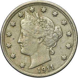 USA, 5 Cents Philadelphia 1911