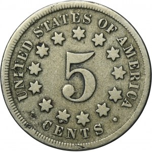 USA, 5 Cents Philadelphia 1868 - Shield
