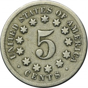 USA, 5 Cents Philadelphia 1868 - Shield