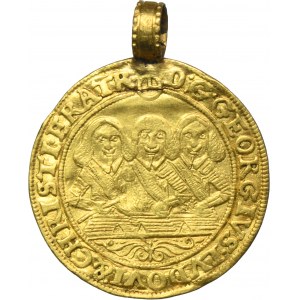 Silesia, Duchy of Liegnitz-Brieg-Wohlau, Georg III, Ludwig IV and Christian, 3 Ducat Brieg 1653 - RARE