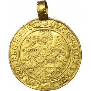 Silesia, Duchy of Liegnitz-Brieg-Wohlau, Georg III, Ludwig IV and Christian, 3 Ducat Brieg 1653 - RARE