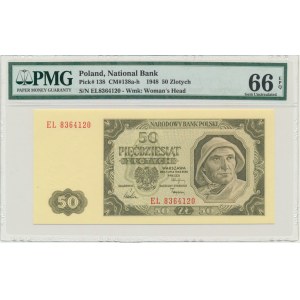 50 złotych 1948 - EL - PMG 66 EPQ