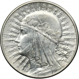 Głowa Kobiety, 10 złotych Londyn 1932