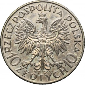 Głowa Kobiety, 10 złotych Londyn 1932