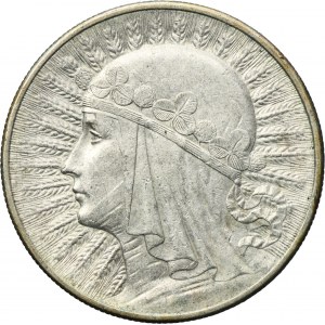 Głowa Kobiety, 10 złotych Londyn 1932