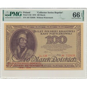 100 marek 1919 - Ser. AH - PMG 66 EPQ - reprint