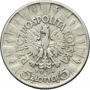 Piłsudski, 5 złotych 1934