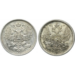 Lot, Russia, Alexander II, 20 Kopeck 1865 and 1881 (2 pcs.)