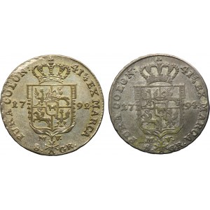 Lot, Poniatowski, 8 Groschen 1792 and 1794 MV (2 pcs.)