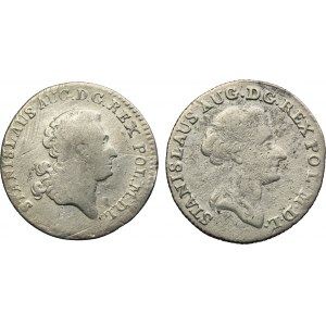 Lot, Poniatowski, 4 Groschen 1767 and 1790 (2 pcs.)
