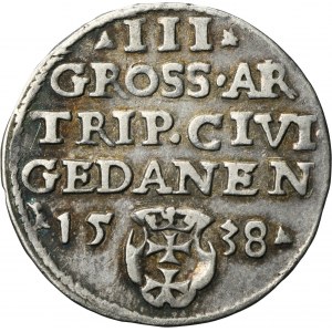 Sigismund I the Old, 3 Groschen Danzig 1538 - PRVSS