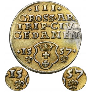 Sigismund II August, 3 Groschen Danzig 1557 - RARE