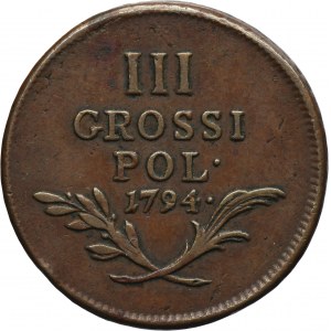Galicia and Lodomeria, 3 Groschen Wien 1794