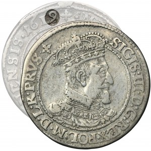 Sigismund III Vasa, 1/4 Thaler Danzig 1619 SB - RARE, countershaft 1618