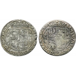 Lot, Sigismund III Vasa, 1/4 Thaler Bromberg 1621 and 1624 (2 pcs.)