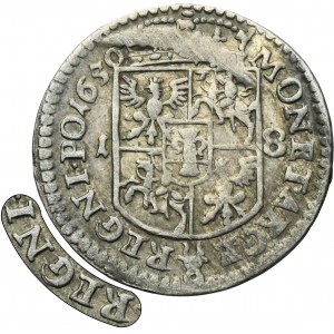 John II Casimie, 1/4 Thaler Fraustadt 1650 - RARE