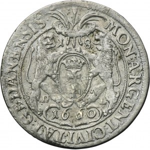 John II Casimir, 1/4 Thaler Danzig 1660 DL