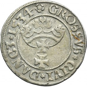 Sigismund I the Old, Groschen Danzig 1534 - PR
