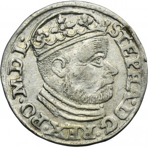 Stefan Batory, 3 Groschen Olkusz 1586 NH PO - RARER