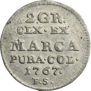 Poniatowski, 2 Groschen Warsaw 1767 FS