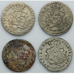 Lot, Poniatowski, 2 Groschen (4 pcs.)