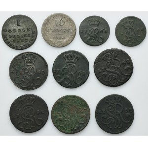 Lot, Poniatowski and Kingdom of Poland, 1/2 Groschen, Groschen and 10 Groschen (10 pcs.)