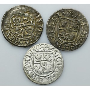 Lot, Sigismund III Vasa, 3 Polker Bromberg 1614 and 1620 (3 pcs.)