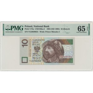 10 złotych 1994 - YG - PMG 65 EPQ - seria zastępcza