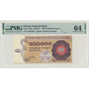 200,000 zloty 1989 - A - PMG 64 - first series