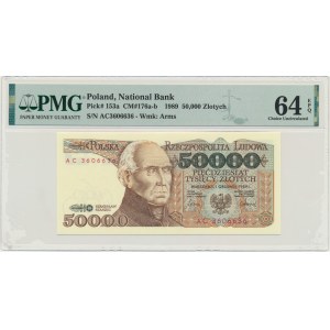 50.000 złotych 1989 - AC - PMG 64 EPQ