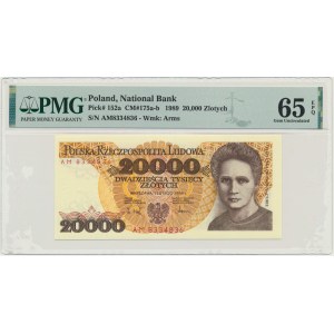 20,000 zl 1989 - AM - PMG 65 EPQ