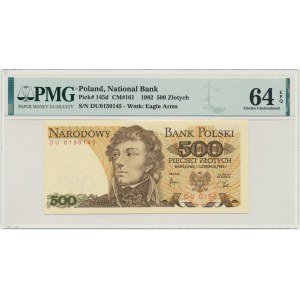 500 złotych 1982 - DU - PMG 64 EPQ