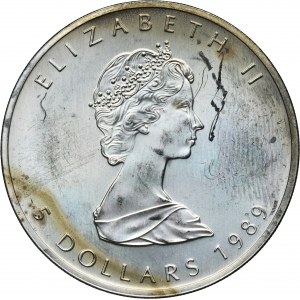 Canada, Elizabeth II, 5 Dollars Ottawa 1989