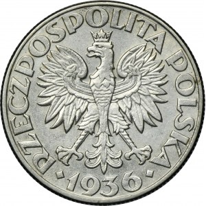 Żaglowiec, 5 złotych 1936