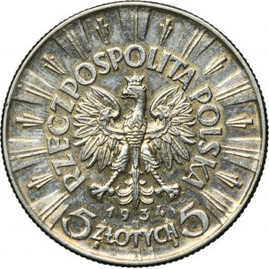 Piłsudski, 5 złotych 1934