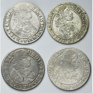 Lot, Silesia, Duchy of Liegnitz-Brieg-Wohlau, 15 Kreuzer Brieg (4 pcs.)