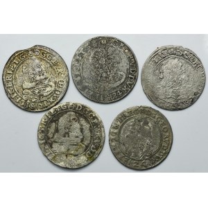 Lot, Silesia, Duchy of Liegnitz, Georg Rudolf, 24 Kreuzer (5 pcs.)