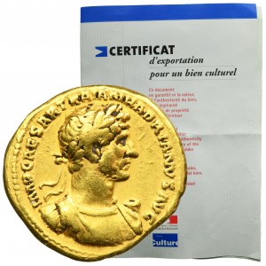 Roman Imperial, Hadrian, Aureus