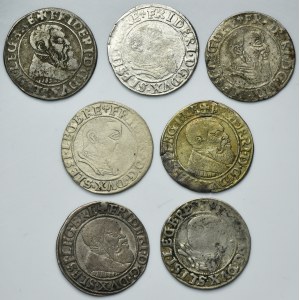 Lot, Silesia, Duchy of Liegnitz-Brieg-Wohlau, Friedrich II, Groschen Liegnitz (7 pcs.)
