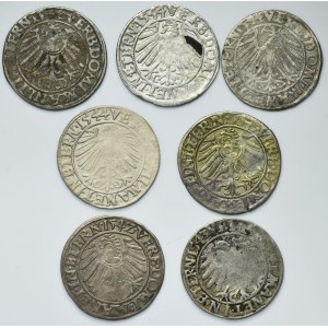 Lot, Silesia, Duchy of Liegnitz-Brieg-Wohlau, Friedrich II, Groschen Liegnitz (7 pcs.)