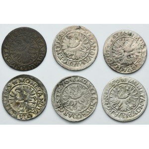 Lot, Silesia, Duchy of Liegnitz-Brieg-Wohlau, Christian, 1 Kreuzer (6 pcs.)