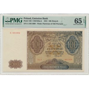 100 złotych 1941 - A - PMG 65 EPQ