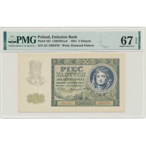5 złotych 1941 - AC - PMG 67 EPQ