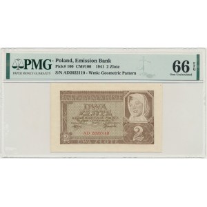 2 złote 1941 - AD - PMG 66 EPQ