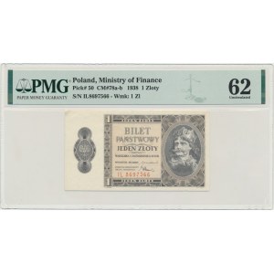 1 złoty 1938 - IL - PMG 62