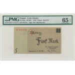 5 Mark 1940 - PMG 65 EPQ - red serial number