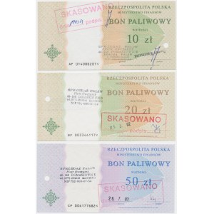 Zestaw, Bony paliwowe z 2002 roku (3szt.)